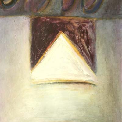 CARRÉ MARBRE - 1987 - Huile acrylique sur Arches - 112cm x 76cm 