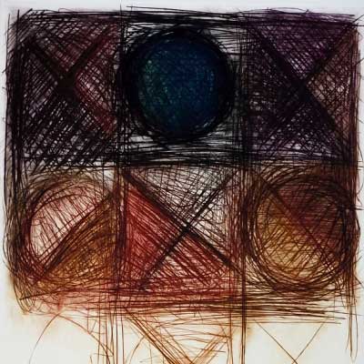 TIC TAC TOE - 1982 - Pointe sèche - 76cm x 56cm 