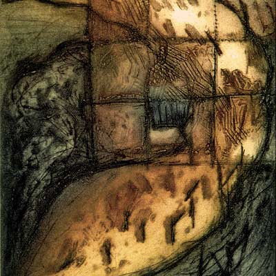 COURANT - 1996 - Collagraphie, Carborundum - 76cm x 65cm 