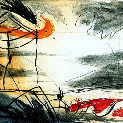 PAYSAGE (II) - 2000 - Eau-forte, pointe sèche - 38cm x 56cm 